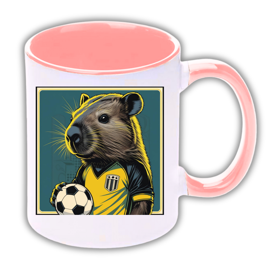 🖤💛 Taza Capibara Futbolista – Edición Peñarol 2