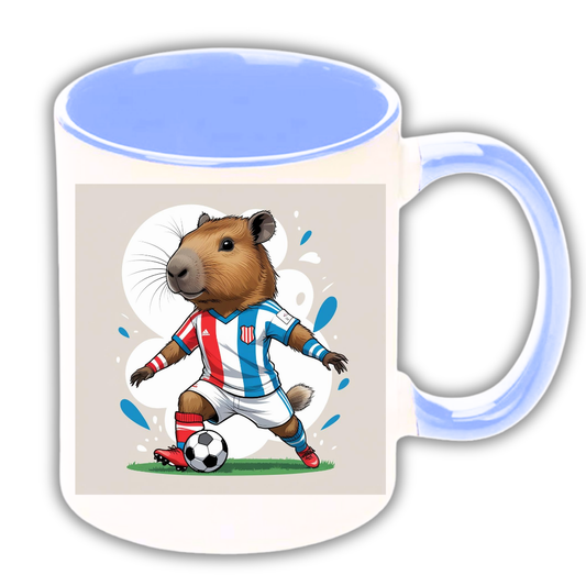 🤍❤️💙 Taza Capibara Futbolista 2 – Edición Nacional