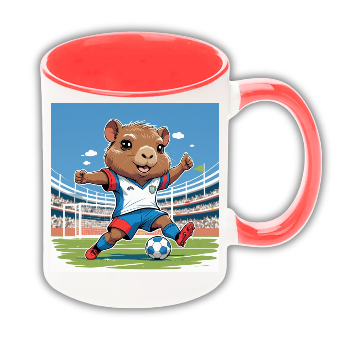 🤍❤️💙 Taza Capibara Futbolista – Edición Nacional